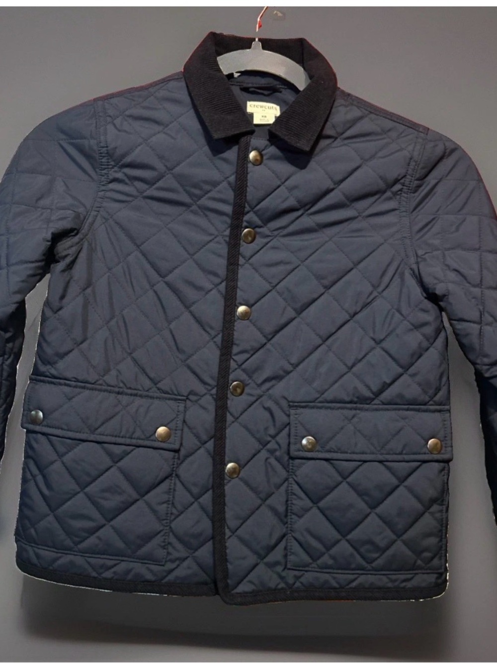 Crewcuts Quilted Navy Blue Snap-Front Jacket
